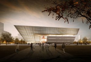gmp hat den Entwurfswettbewerb für die neue Bibliothek in Suzhou gewonnen. © gmp